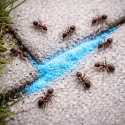 Poudre anti fourmis NOANT dans les joints de terrasse et pavés